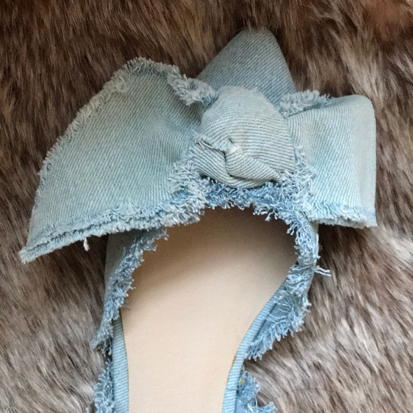 🆕NIB RARE Seychelles bow tie flats - denim flats - Picture 7 of 8